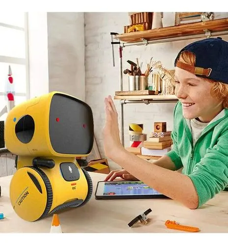 Robot De Juguete Interactivo Con Censor Amarillo